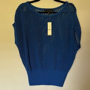 White House Black Market Blue Knit Women's Sweater NWT Size Medium